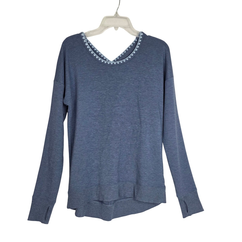 Ideology Blanket-Stitch Cross-Back Top Size L